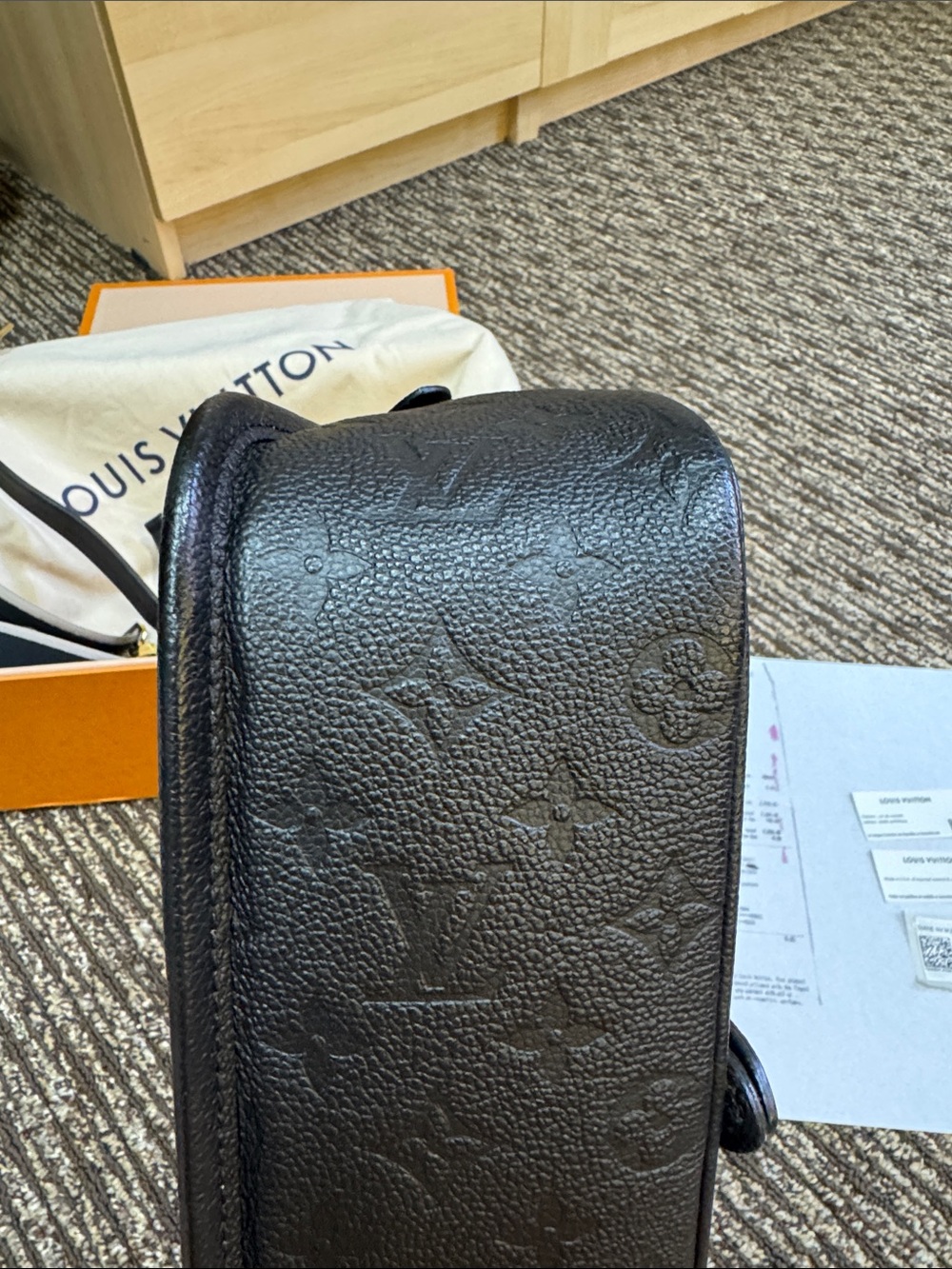 Louis Vuitton Diane Black Monogram Empreinte Crossbody Bag with Gold Hardware - Picture 9 of 13